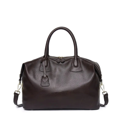 LuxeVoyage Leather Weekender Bag