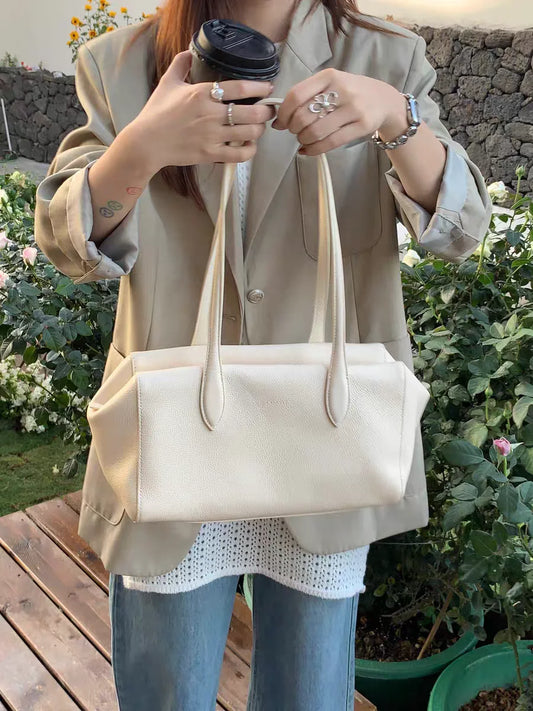 LuxeBow Cowhide Tote Bag