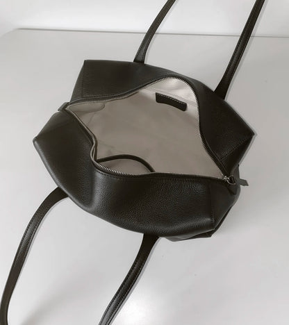 LuxeBow Cowhide Tote Bag