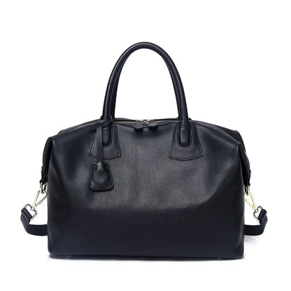 LuxeVoyage Leather Weekender Bag