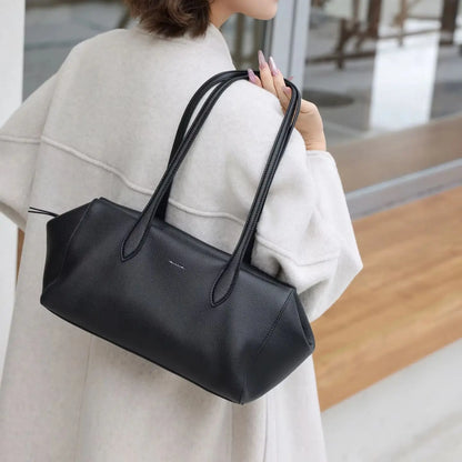 LuxeBow Cowhide Tote Bag