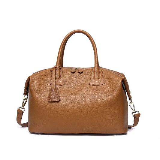LuxeVoyage Leather Weekender Bag