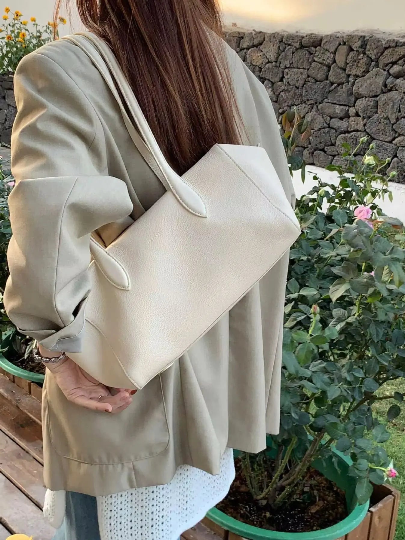LuxeBow Cowhide Tote Bag